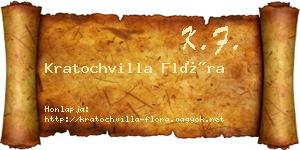 Kratochvilla Flóra névjegykártya